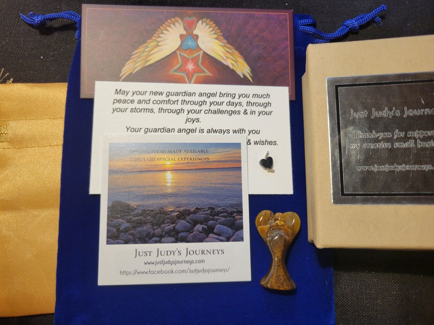 Crystal-Guardian Angel Gift Package -Tiger&#39;s Eye