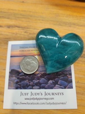 Alabaster Heart, Tuscany Italy, Dark Teal Green