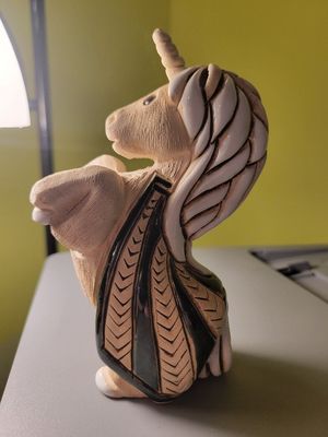 Statue Ceramic Unicorn (black) Collectors Piece -Uruguay Art