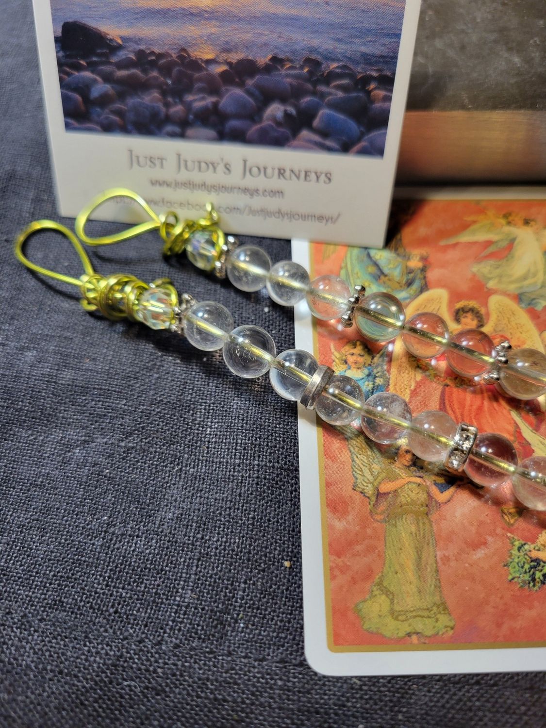 2025 Wire Clear Quartz Icicle Tree Ornaments (Set of two) Created by Judy