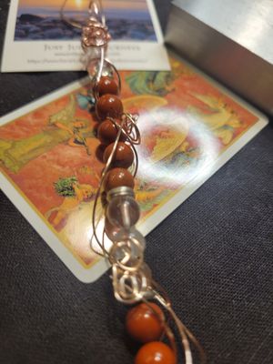 2025 Wire Clear Quartz/Jasper Icicle Tree Ornaments (One Piece) Created by Judy