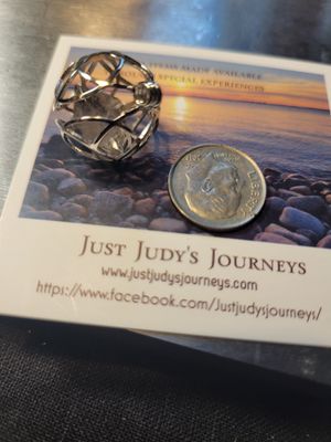 Pendant Sterling Flower Of Life/Sacred Geometry with Herkimer Quartz  - Assembled by Judy