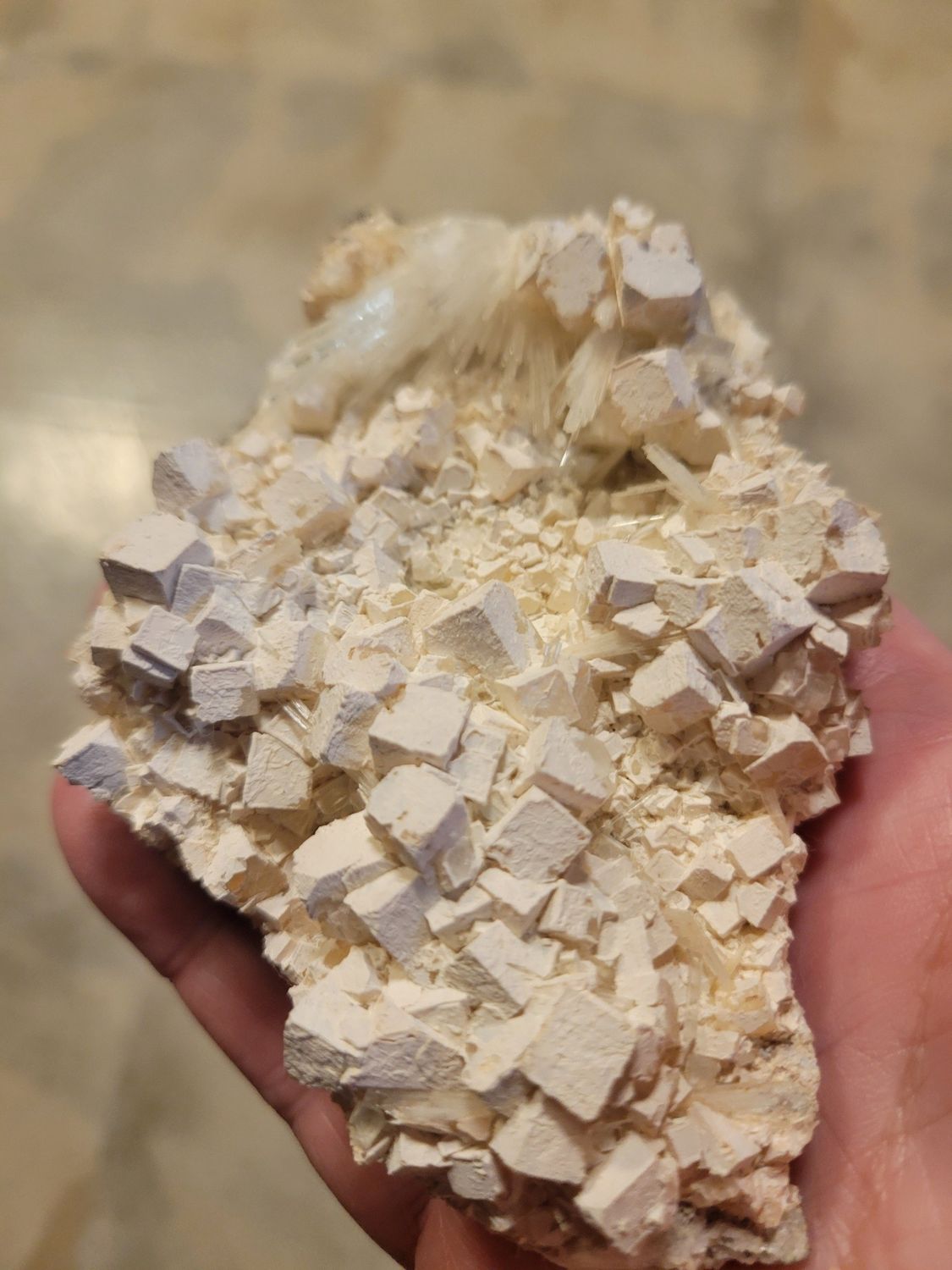 Crystal STUNNING Natrolite &amp; Calcite (Zeolite)