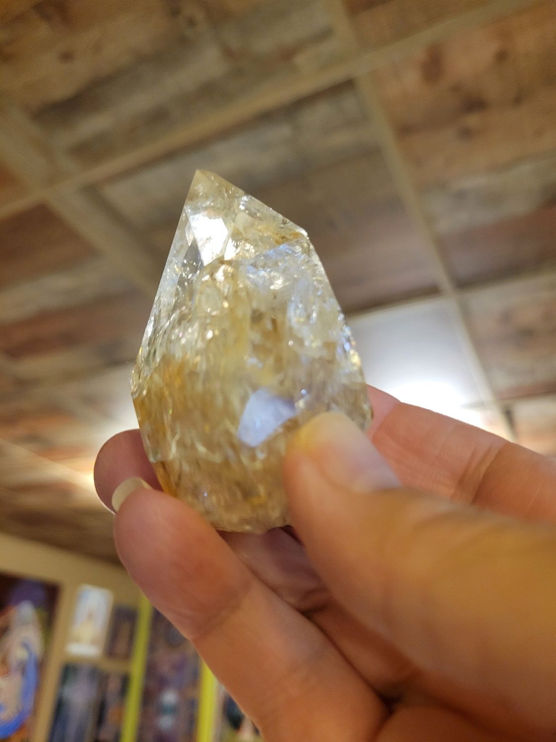 Crystal Herkimer Golden Healer Point 3.5 ozs WAS $115.00