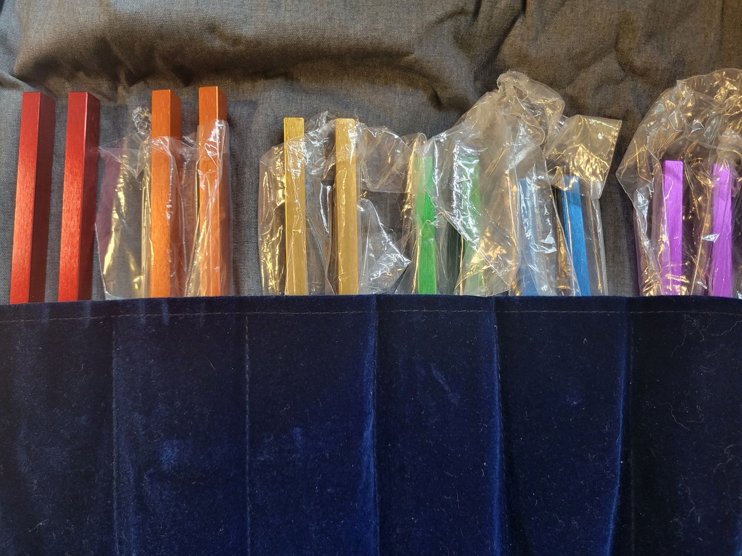 Sacred Geometry/Solfeggio Energy Tuner Set- 6 Forks with Roll Pouch