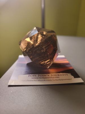 Crystal Smoky Quartz /Smooth/Sacred Geometry 100 gms