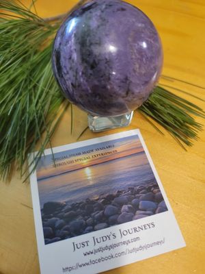 Crystal Sphere Rare Charoite (India) 6inch circumference.WAS$400