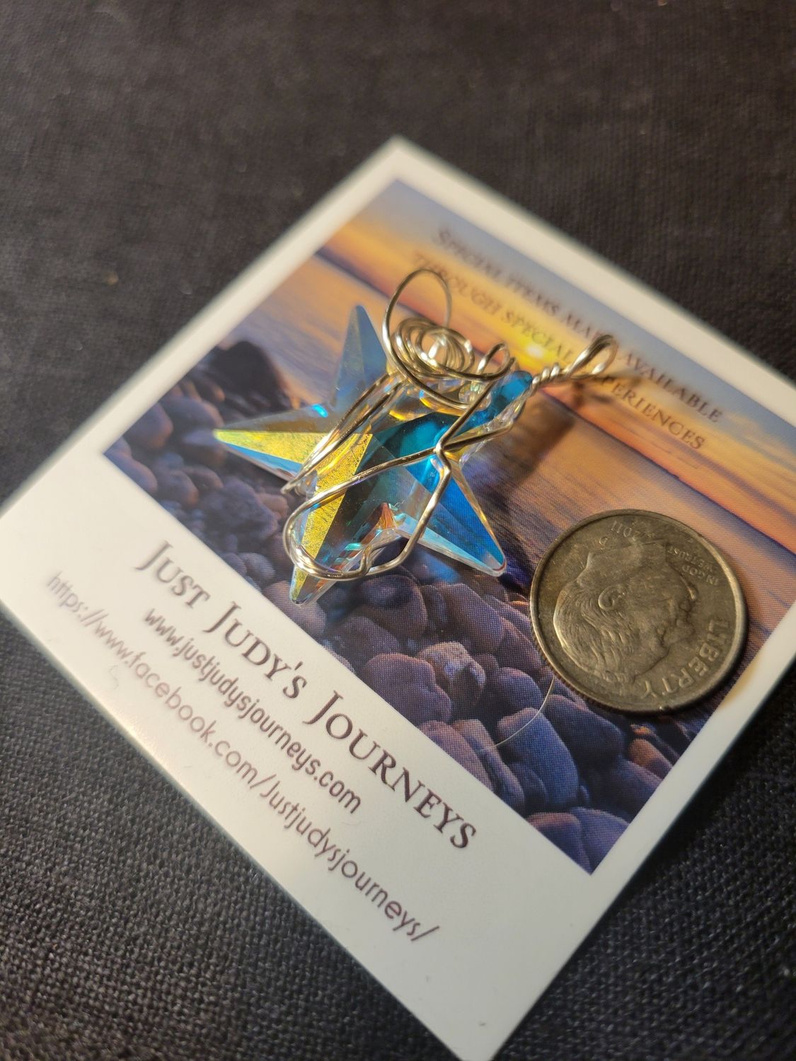 Pendant Crystal Star Prism - Created by Judy