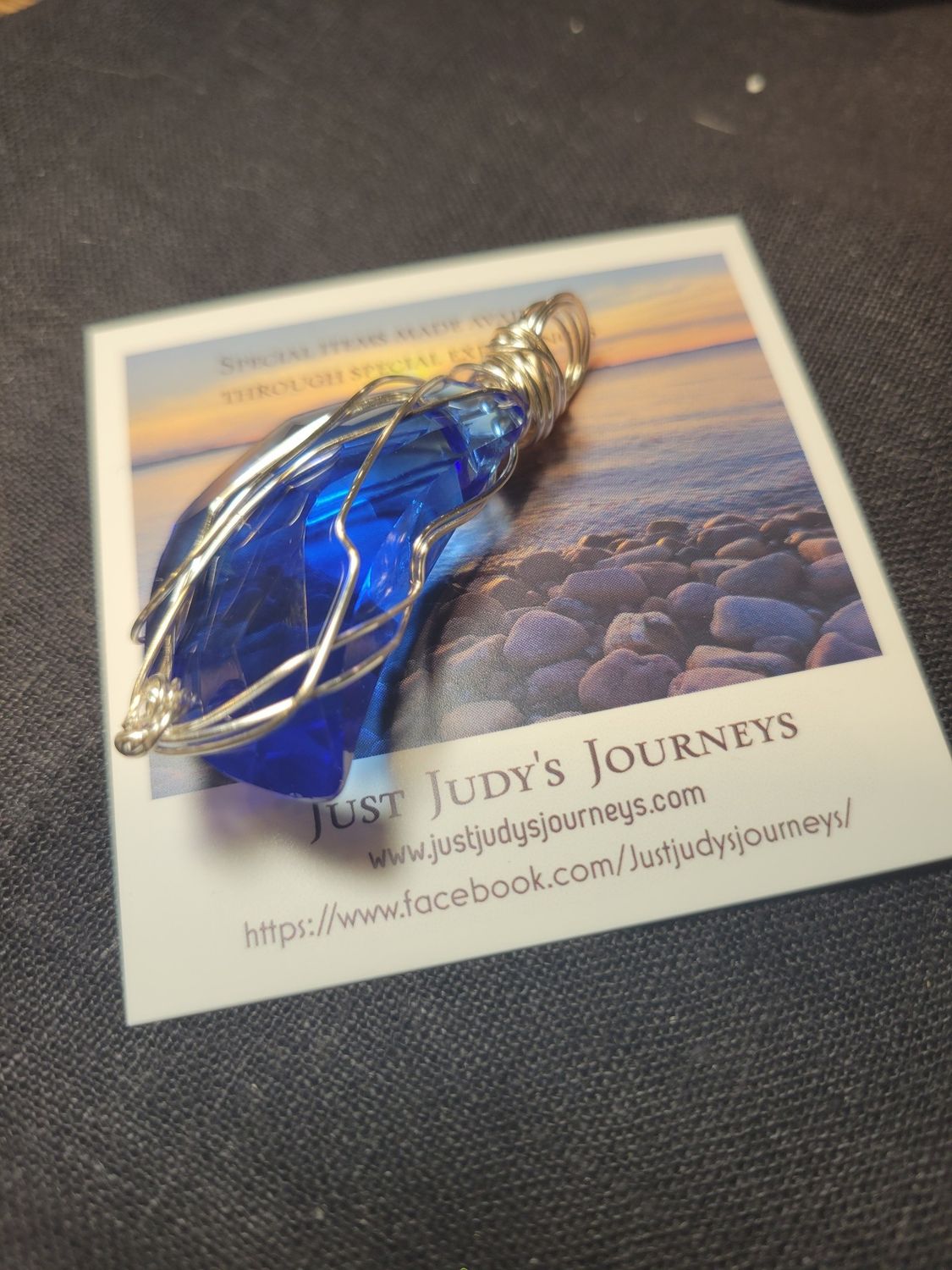 Pendant Blue Moon Prism - Created by Judy