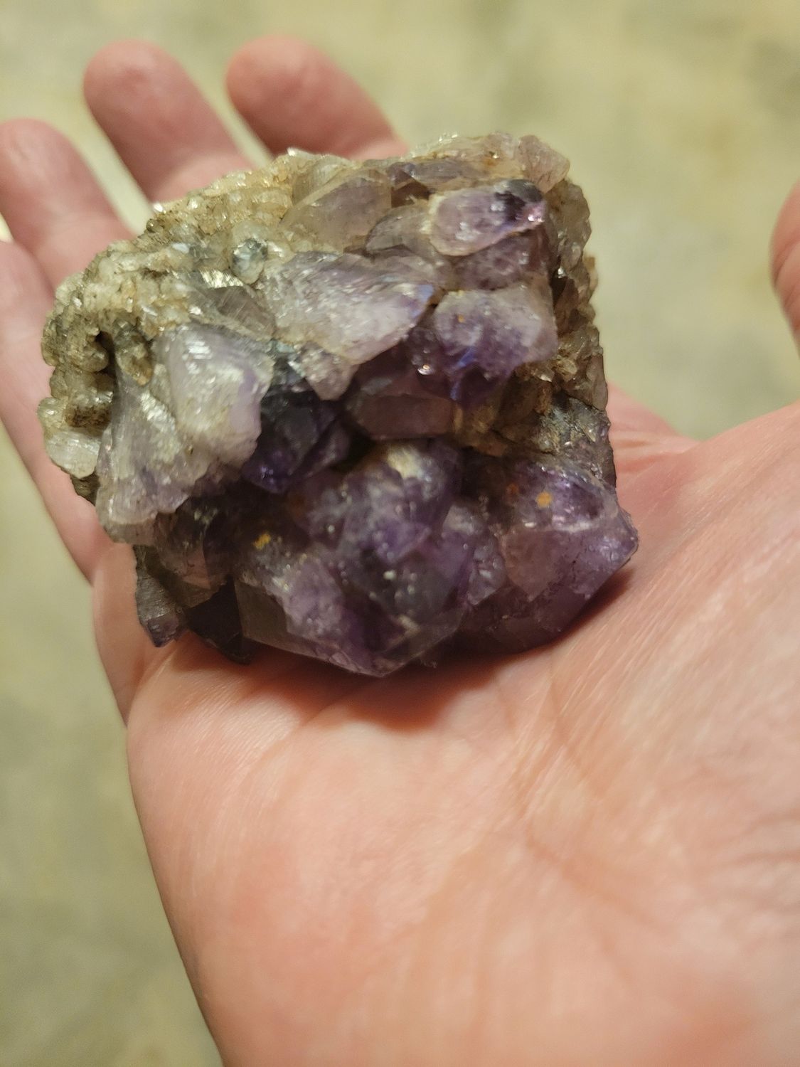 Crystal Amethyst (Self mined) Chunk 7.2 ozs That color!