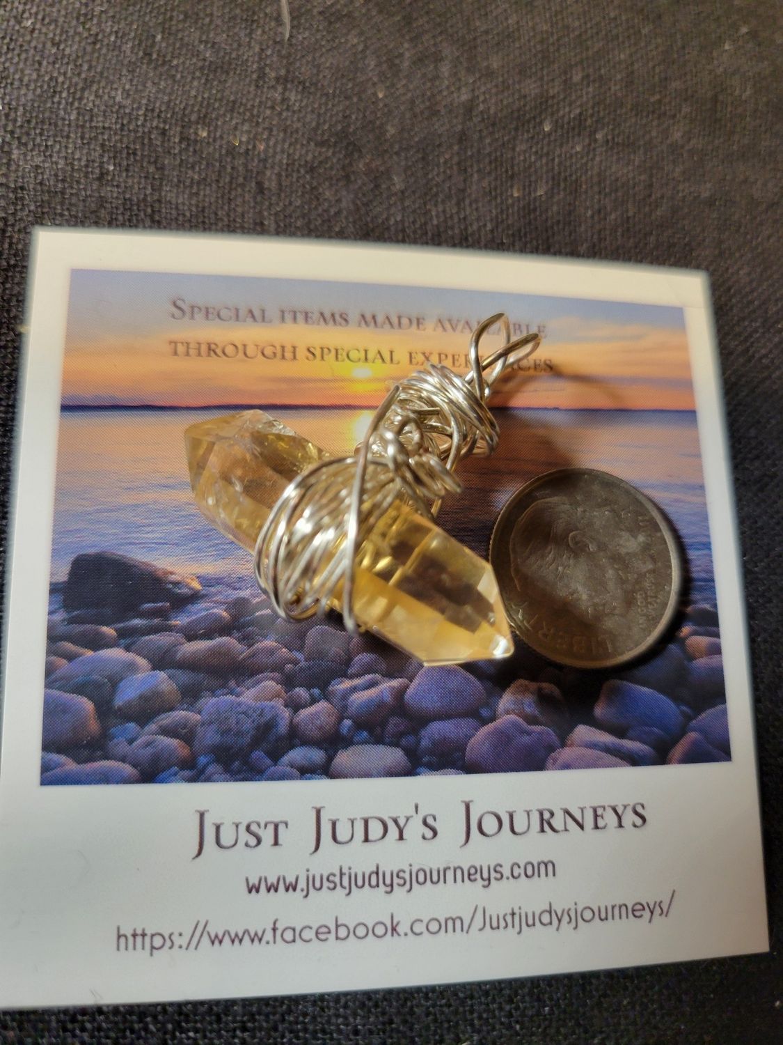 Pendant Citrine Double Point - Created by Judy