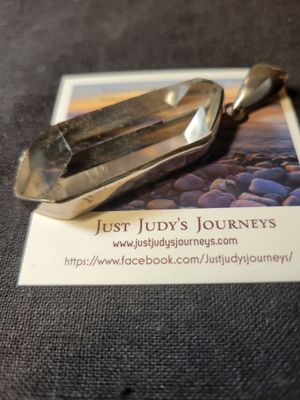 Pendant Sterling Silver with Faceted Clear Quartz- Beauty!