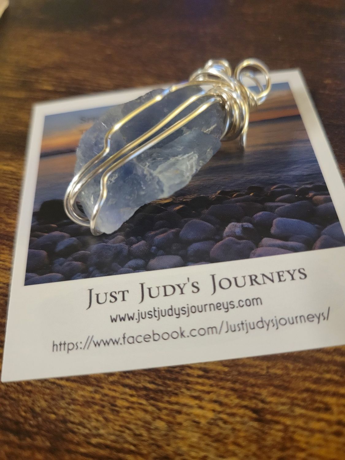 Pendant Blue Fluorite Rough - Created by Judy