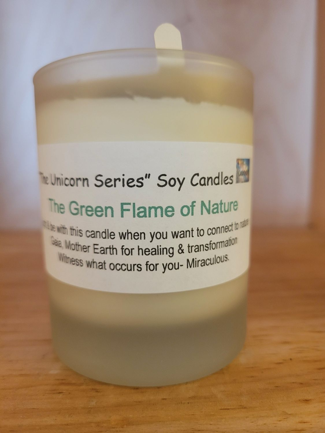 Judy&#39;s Soy Candle -Unicorn Series-Green Flame of Nature WAS$25.