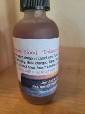 Judy's  Dragons Blood Blend -"Enhanced" 2oz glass bottle