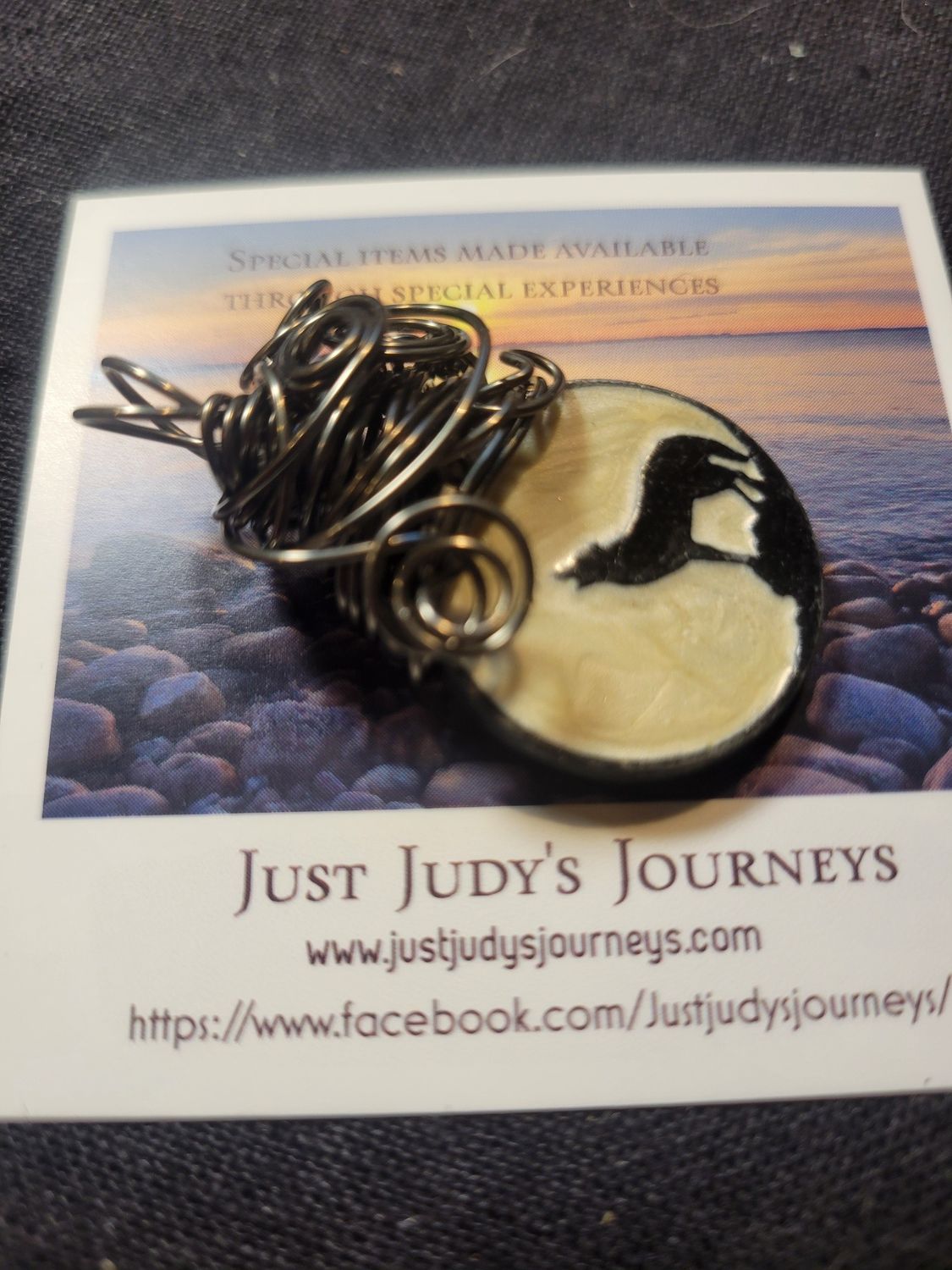 Pendant Wolf &amp; Hematite.