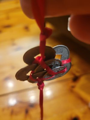 Lucky Coin/Prosperity Flower Feng Shui Ribbon Hanger -Created by Judy