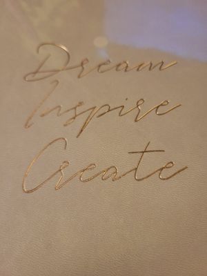 Journal/Notebook-Tan "Dream, Inspire, Create" Soft Cover 6x8