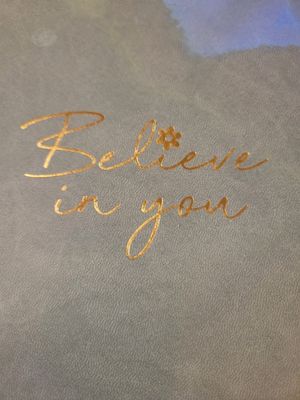 Journal/Notebook-Green "Believe in You " Soft Cover 6x8