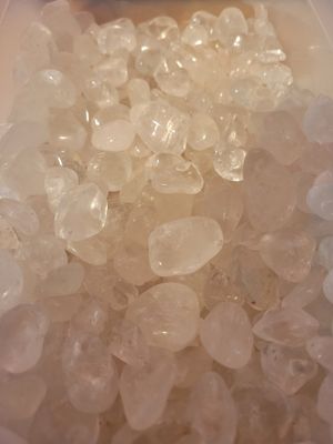 Crystal Clear Quartz-Tumbled 25 piece Jar