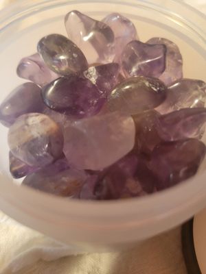 Crystal Amethyst-Tumbled 50 piece Jar