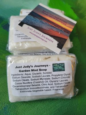 Soap-Judy's Garden Mint Soap Bar 2.2oz-2.5 oz ( 62-70gms)
