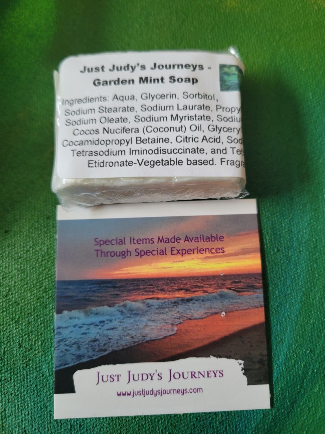 Soap-Judy's Garden Mint Soap Bar 1.2oz ( 34gms) (TRY-IT Size)