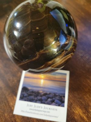 Crystal Sphere 10" Chocolate Jasper-Beautiful! 1lb 10ozs!WAS$250!