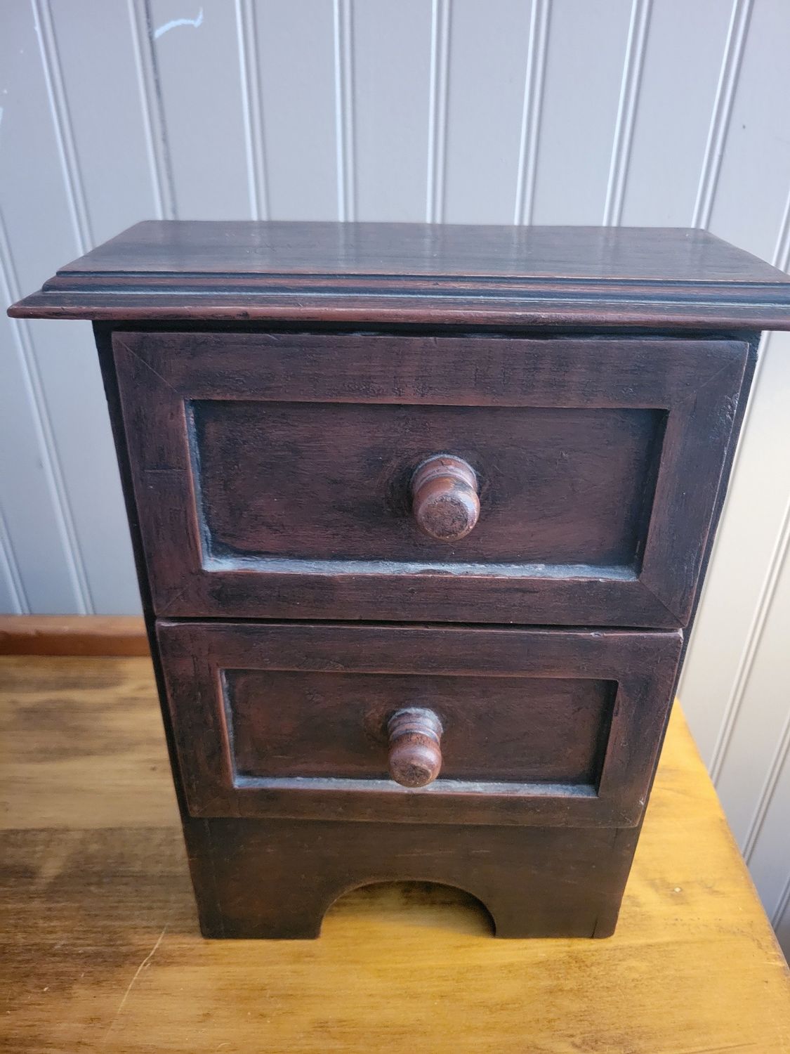 Chest Wooden Two Drawer- Made in India -Gently worn.
