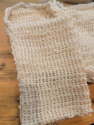 Soap Drawstring Bag-Sisal 3x5 - Soap Saver/Exfoliating Pouch