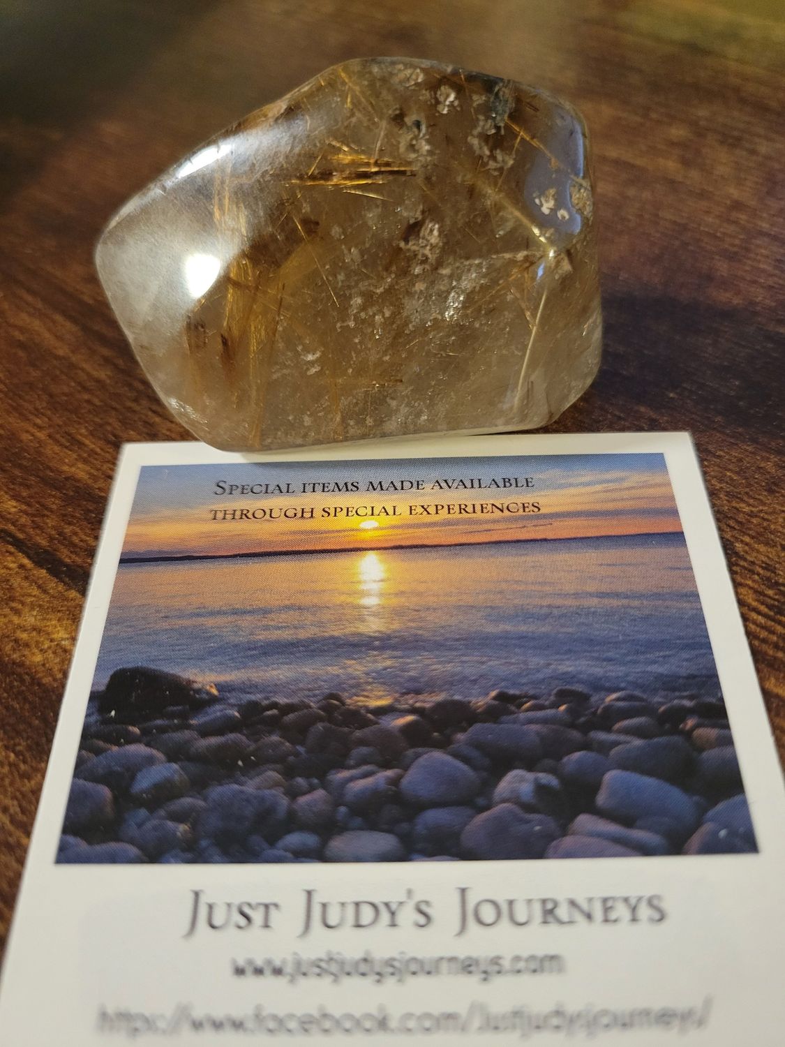 Crystal Gold Rutilated Quartz (rare) 2.5 ozs