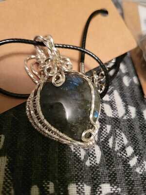Pendant Labradorite Heart -Created By Janelle (Judy's Daughter) WAS$100