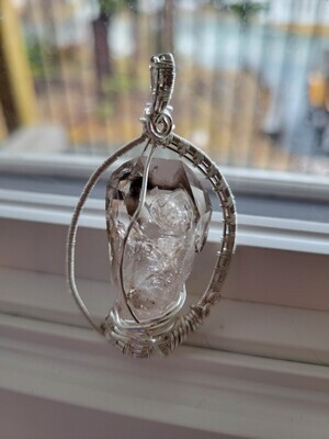 Pendant Brandberg Quartz-(d) High Vibe  #3 Wrapped by JanelleWAS$130
