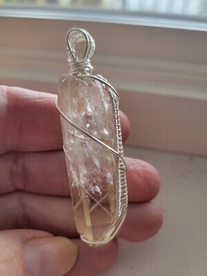 Pendant Brandberg Quartz-(d)High Vibe  #2 Wrapped by Janelle (Judy's Daughter) WAS$130