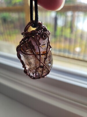 Pendant Zimbabwe Amethyst -High Vibe  #1 Wrapped by JanelleWAS$130