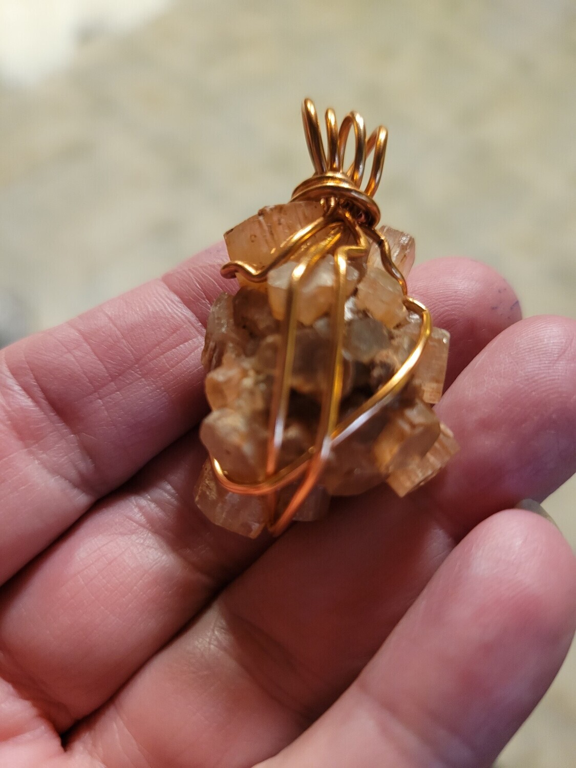 Pendant Aragonite Rough #2 - Created by Janelle (Judy's Daughter)