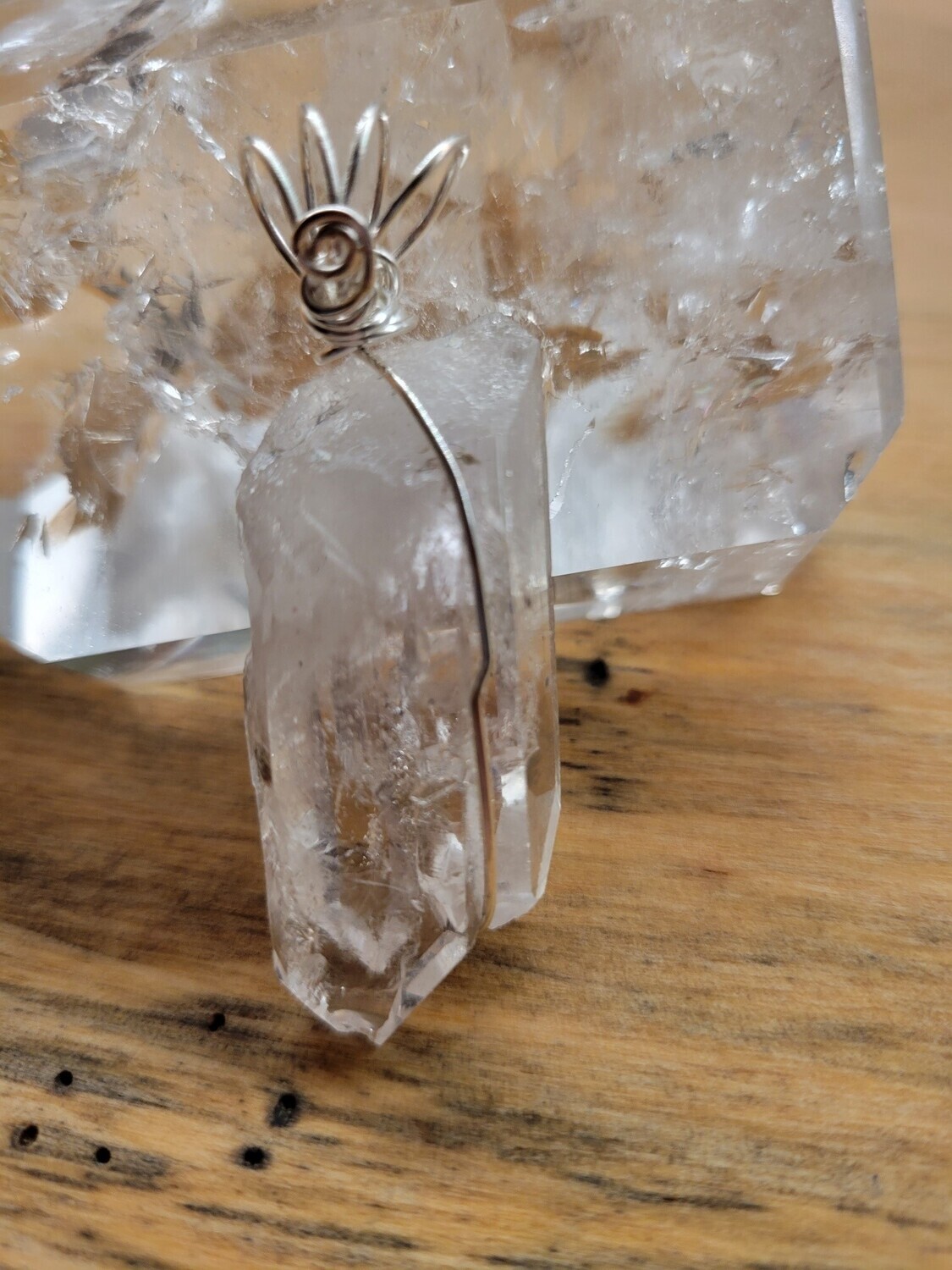 Pendant Clear Quartz Point (double point end) - Created by Janelle