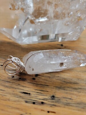 Pendant Clear Quartz Point (double point end) - Created by Janelle