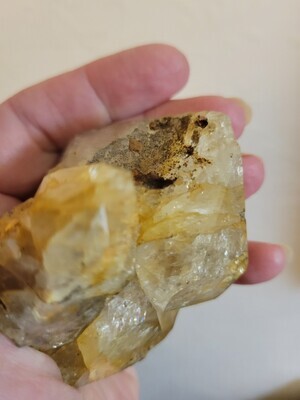 Crystal Herkimer Quartz Golden Healer Double Point 250gms WAS$195