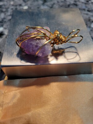 Pendant Amethyst Heart - Created by Judy WAS$25