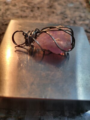 Pendant Amethyst/Hematite - Created by Judy WAS$25