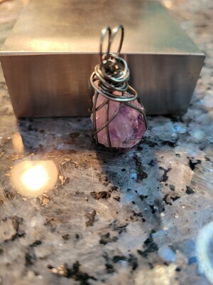 Pendant Amethyst/Hematite - Created by Judy