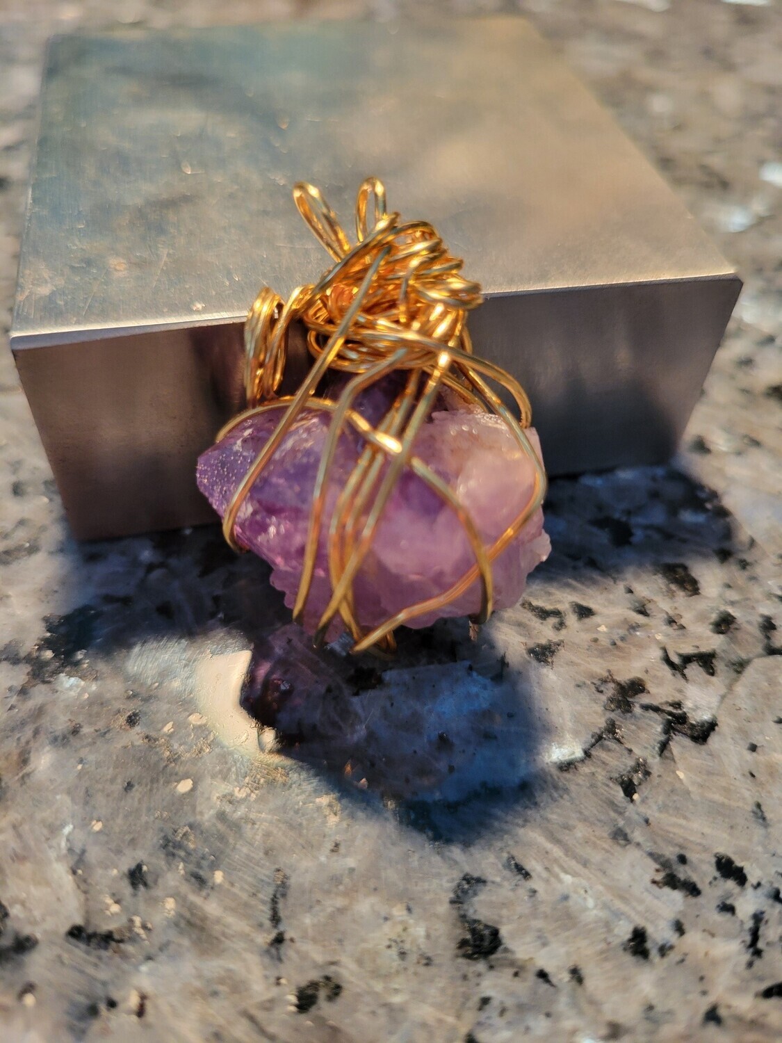 Pendant Amethyst Chunk (Gold)  Created by JudyWAS$55