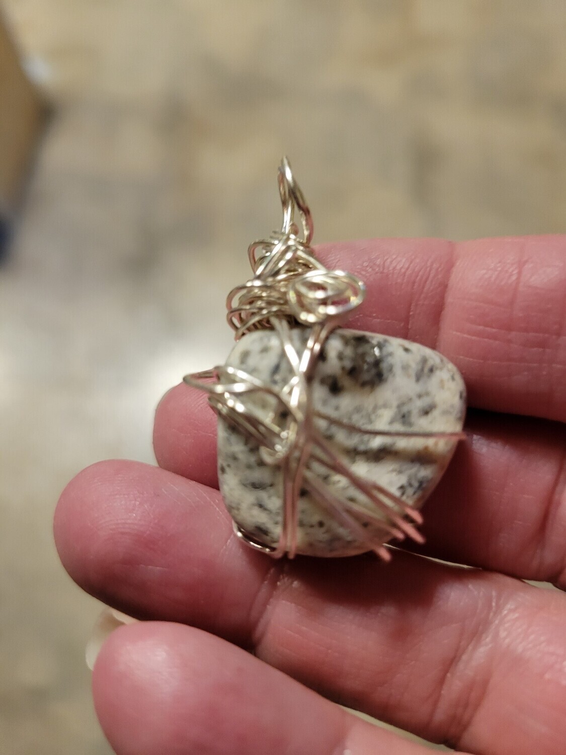 Pendant K2 (Azurite/Granite) - Created by JudyWAS$55