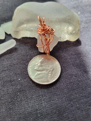 Pendant Ocean Vibes(Small) Copper- Mykonos Greece- Created by JudyWAS$20