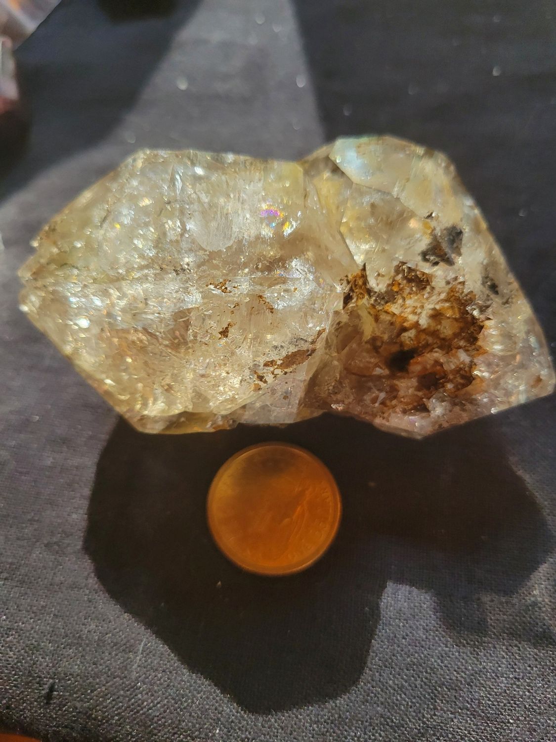Crystal Herkimer Quartz/Golden large 280gmsWAS$215.00
