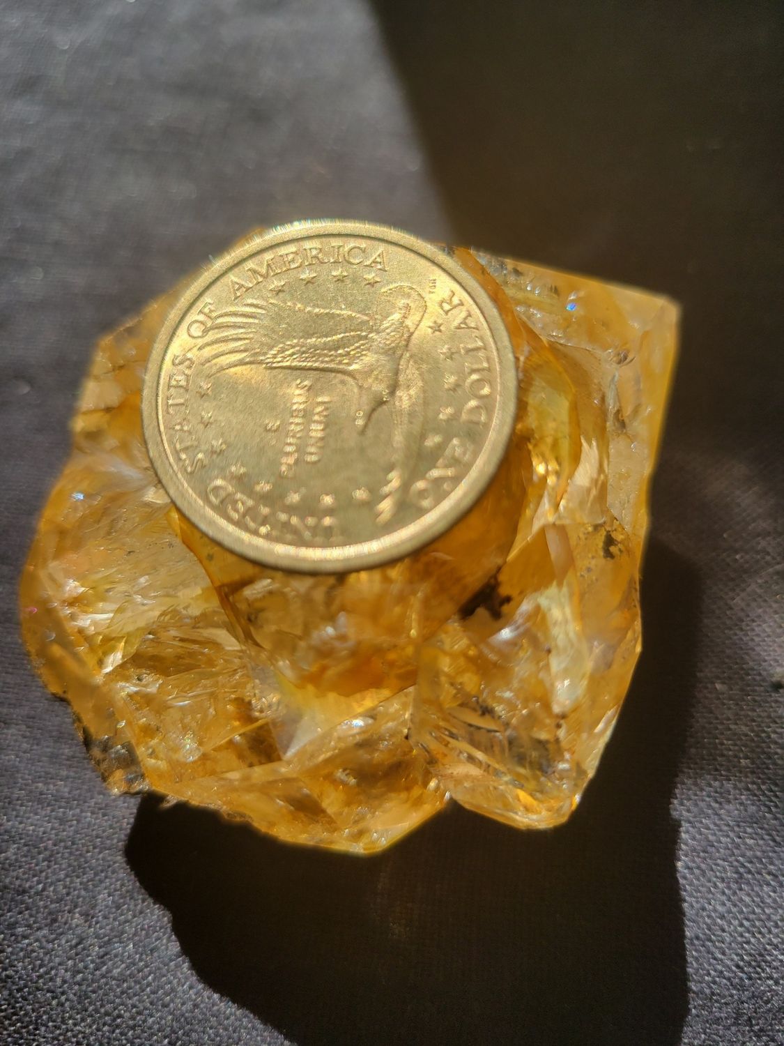 Crystal Herkimer Quartz Golden Healer Double Point 157gms