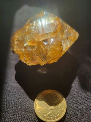 Crystal Herkimer Quartz Golden Healer Double Point 157gms