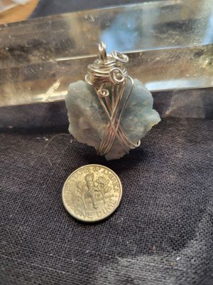 Pendant Rough Blue Aquamarine - Created by JudyWAS$35