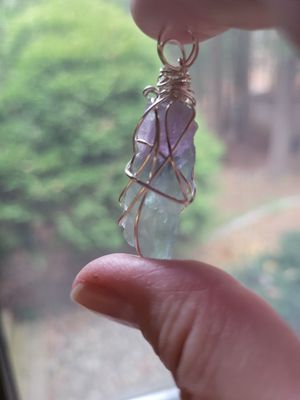 Pendant Fluorite (Light purple/Blue/Green)- Created by JudyWAS$35